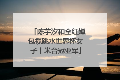 陈芋汐和全红婵包揽跳水世界杯女子十米台冠亚军