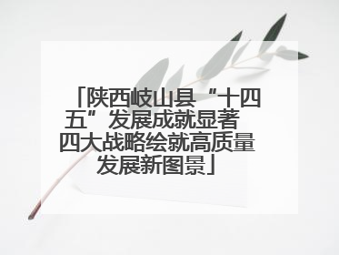 陕西岐山县“十四五”发展成就显著 四大战略绘就高质量发展新图景