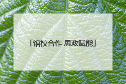馆校合作 思政赋能