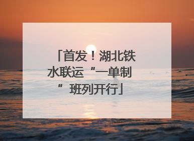 首发！湖北铁水联运“一单制”班列开行