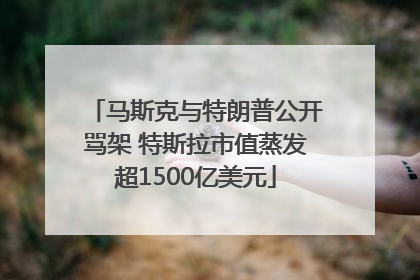 马斯克与特朗普公开骂架 特斯拉市值蒸发超1500亿美元