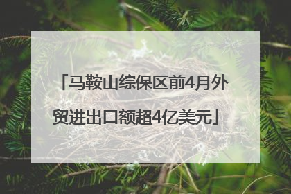 马鞍山综保区前4月外贸进出口额超4亿美元
