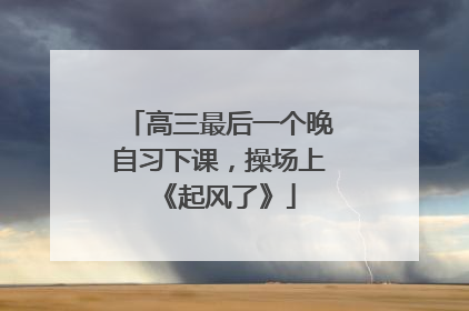高三最后一个晚自习下课，操场上《起风了》