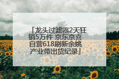 龙头过滤器2天狂销5万件 京东京喜自营618刷新余姚产业带出货纪录