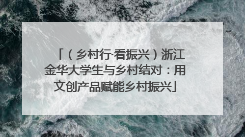 （乡村行·看振兴）浙江金华大学生与乡村结对：用文创产品赋能乡村振兴