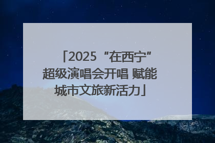 2025“在西宁”超级演唱会开唱 赋能城市文旅新活力