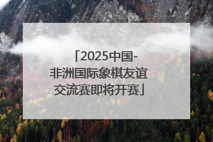 2025中国-非洲国际象棋友谊交流赛即将开赛