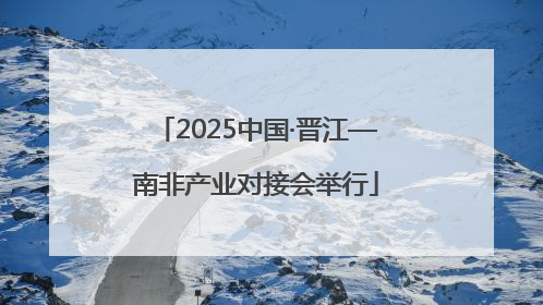 2025中国·晋江—南非产业对接会举行