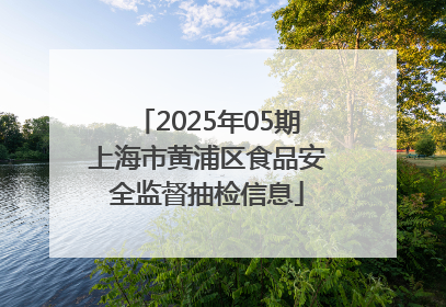 2025年05期上海市黄浦区食品安全监督抽检信息