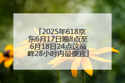 2025年618京东6月17日晚8点至6月18日24点这巅峰28小时内最便宜
