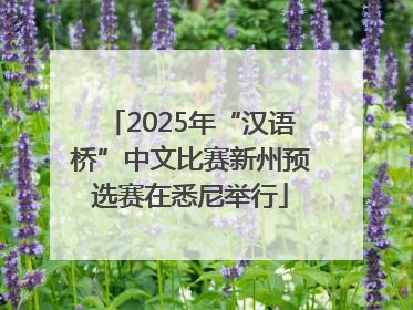 2025年“汉语桥”中文比赛新州预选赛在悉尼举行