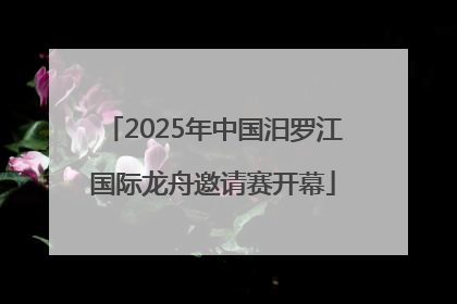 2025年中国汨罗江国际龙舟邀请赛开幕