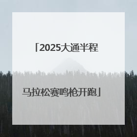 2025大通半程马拉松赛鸣枪开跑