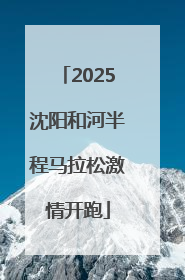 2025沈阳和河半程马拉松激情开跑