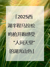 2025西湖半程马拉松鸣枪开跑感受“人间天堂”的湖光山色