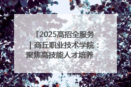 2025高招全服务｜商丘职业技术学院：聚焦高技能人才培养 谱写高质量发展篇章