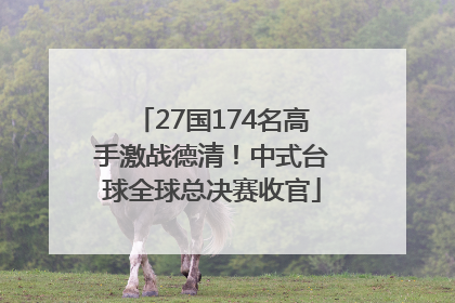 27国174名高手激战德清！中式台球全球总决赛收官