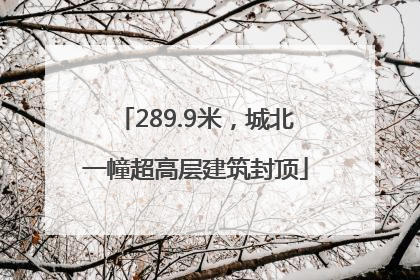 289.9米，城北一幢超高层建筑封顶