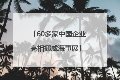 60多家中国企业亮相挪威海事展