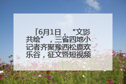 6月1日，“文影共绘”，三省四地小记者齐聚豫西松鹿欢乐谷，征文暨短视频大赛精彩启幕！