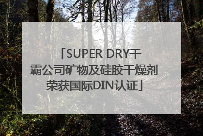 SUPER DRY干霸公司矿物及硅胶干燥剂荣获国际DIN认证